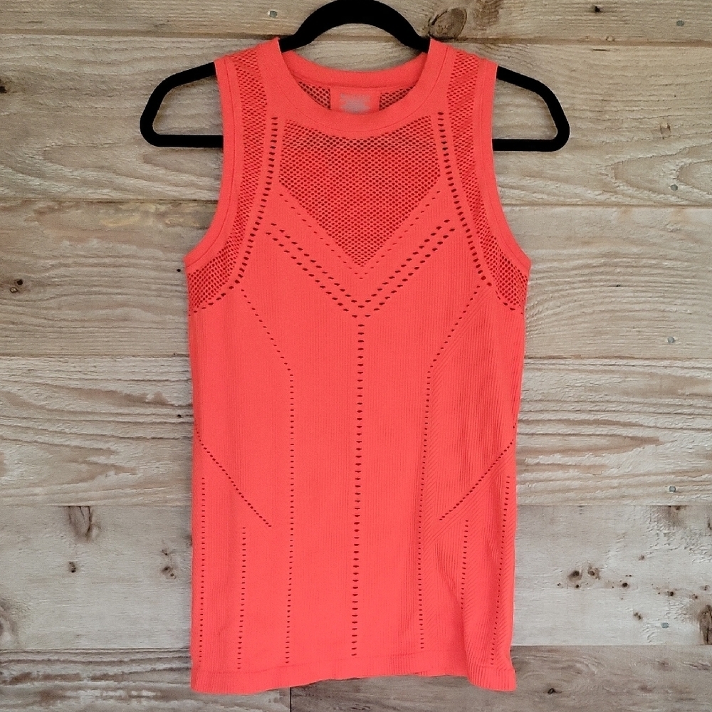 Athleta Size Medium Vibrant Orange Cutout Tank Top